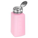 HARFINGTON Solvent Alkol Dispenseri 250ml (8.5oz) Pres Tipi ESD Güvenli Sıçrama Önleyici Sıvı Dispenser Pompası, Aseton Temizleyici, Cila Sökücü, Pembe için Sızdırmazlık Paslanmaz Çelik Kapaklı