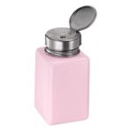 HARFINGTON Solvent Alkol Dispenserleri 180ml (6oz) Aşağı İtmeli Sıvı Dispenseri Pompa Şişesi, Aseton Temizleyici Cila Sökücü, Pembe