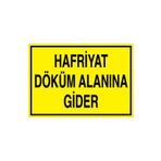 Harfiyat Döküm Alanına Gider Uyarı Tabelası - 35x50 Alüminyum Kompozit Panel - İ23