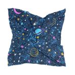 Harfler Çiçekler Anaokulu Kare Saten Baş Eşarp Bandanalar Kadınlar için Hafif Şal Eşarp Eşarp Eşarp Saç Sarma 60 cm, Uzay Dokulu, Tek Beden