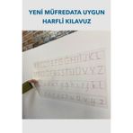 Harfli Kılavuz Akıllı Kağıt Tahta Yazı Tahtası 120x55 Cm Şeffaf