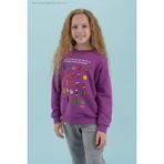 Haribo Baskılı Kız Çocuk Lila Sweatshırt HRBTXT302 Haribo Çocuk Sweatshirt - 11 - 12 Yaş