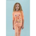 Haribo Baskılı Kız Çocuk Somon Sweatshırt HRBTXT302 Haribo Çocuk Sweatshirt - 5 - 6 Yaş