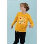 Haribo Kabartma Kız Çocuk Hardal Sweatshırt HRBTXT306 Haribo Çocuk Sweatshirt - 9 - 10 Yaş