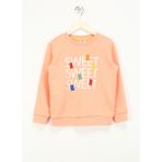 Haribo Kabartma Kız Çocuk Somon Sweatshırt HRBTXT306 Haribo Çocuk Sweatshirt - 11 - 12 Yaş
