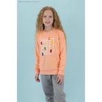 Haribo Kabartma Kız Çocuk Somon Sweatshırt HRBTXT306 Haribo Çocuk Sweatshirt - 5 - 6 Yaş