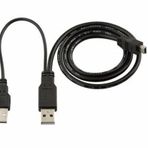 Harici Diskler İçin 2 USB 5 Pin Mini USB Y Kablo Harddisk Kablosu