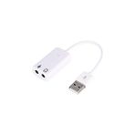Harici Kablolu 7.1 USB Ses Kartı 3.5mm Mikrofon Çevirici Dönüştürücü Adaptö - Altın