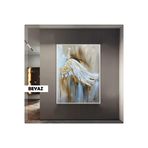Harika bir ev |(Angel) Melek Kanadı Artıistik Model |Çerçeveli Temperli Cam Tablo Tekli Dikey,Beyaz 60 x 90