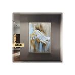 Harika bir ev |(Angel) Melek Kanadı Artıistik Model |Çerçeveli Temperli Cam Tablo Tekli Dikey,Gold 50 x 70
