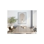 Harika bir ev |Soft| Beyaz Bohem Kapı Desen Modeli |Çerçeveli Temperli Cam Tablo Tekli Dikey,Gümüş 60 x 90
