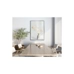 Harika bir ev |Soft| Bohem Vazo Bitki Modeli |Çerçeveli Temperli Cam Tablo Tekli Dikey,Gümüş 50 x 70