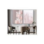 Harika bir ev |Soft| Pembe Bitki Saz Bitkisi Kombini |Çerçeveli Cam Tablo 2Li Dikey,Beyaz 30 x 40