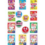 Harika Çocuk Yayınları 4 - 5 - 6 Yaş Matematik & Çizgi Çalışması Seti 10 Kitap Kolektif