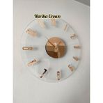 Harika Crown Gerçek Aynalı Dekoratif Duvar Saati (40- 50 Cm) - Altın