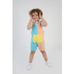 Harika KIDS Erkek Çocuk Pamuk Kumaş Kısa Kollu T-shirt dahil Salopet Tulum