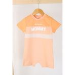 Harika Kids Kız Bebe&çocuk Penye Kumaş Mommy Baskılı Tulum - Turuncu - 1 Yaş