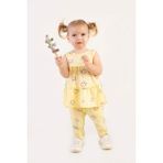 Harika Kids Kız Bebek Tunik Model Alt-Üst Takım - 1 - Sarı
