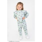 Harika Kids Kız Bebek&çocuk Iki Iplik Kumaş Kiraz Desenli Orta Kalınlıkta Örme Basic Oversize Alt Üst Eşofman Takımı - Yeşil - 6 Ay