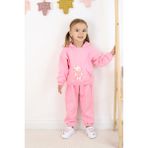 Harika Kids Kız Çocuk Ayıcık Oyuncaklı 3 Iplik Şardonlu Kapşonlu Eşofman Takımı - Pembe - 2 - 3 Yaş