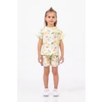 Harika KIDS Kız Çocuk Kısa Kollu Şortlu Tavşan Baskılı Yazlık Basic Takım 2-5 yaş