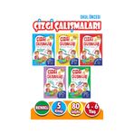Harika Kitap 4 - 6 Yaş Okul Öncesi Çizgi Çalışmaları Seti 5 Kitap
