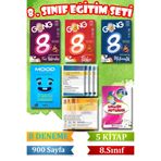 Harika Kitap 8. Sınıf LGS Eğitim Seti - 5 Kitap + 8 Deneme - 900 Sayfa - Matematik Türkçe Fen İngilizce - Tüm Der