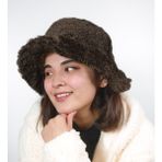 Harika Peluş Fabrikası Peluş Bucket Şapka - Standart - Koyu Kahverengi