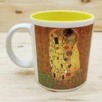 Harikapoli Gustav Klimt İçi Renkli Kupa Sarı 1 - 1 Adet - 330 ml