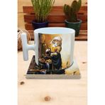Harikapoli Kediler ve Sanat/johannes Vermeer The Milkmaid Set 9 - T Kulplu Fincan Kupa-Taş Bardak Altlığı 1 - Karışık İşleme