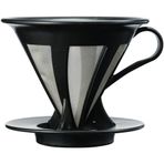 Hario 02 Siyah Kendinden Filtreli Dripper