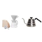 Hario V60 02 Seramik Kahve Demleme Seti - Hario V60 Buono Drip Kettle “1.0 L”