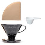 Hario V60 02 Siyah Plastik Dripper ve Kağıt Seti