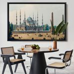 Harita Sepeti Altın Çerçeveli Sultan Ahmet Cami Osmanlı Dönemi Tablosu 55 X 75 Altın Frm7032