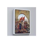 Harita Sepeti Beyaz Çerçeveli Fausto Zonaro Fatih Sultan Mehmet İstanbul'A Girerken Kanvas Tablo 25 X 35 Beyaz Frm_5298