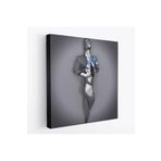 Harita Sepeti Metalik Efektli Modern Kanvas Tablo, Romantik Beden, 3D Efektli Aşk Sanatı-5364 50 X 50 Karışık Hs-5364