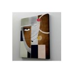 Harita Sepeti Modern Soyut Geometri El Boyaması Güzel Yüz Kanvas Duvar Tablosu-5112 35 X 50 Karışık Hs-5112