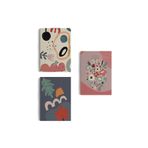 Harita Sepeti Renkli Çiçekler, Mutfak, Antre Çağdaş Duvar Tablosu 3 Lü Set-Aj-10 35 X 50 Karışık Hs-Aj-10