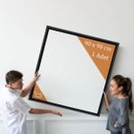 Harita Sepeti Siyah Çerçeveli 90X90 cm Boş Tuval Tablo