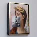 Harita Sepeti Siyah Çerçeveli Antik Yunan Rönesans Komik Tablosu 40 X 55 Siyah Frm6366