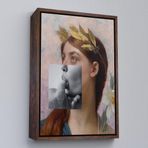 Harita Sepeti Siyah Çerçeveli Antik Yunan Rönesans Komik Tablosu 55 X 75 Siyah Frm6366