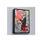 Harita Sepeti Siyah Çerçeveli Hayallerinin Peşinden Git,Maymun Graffiti Posteri, Banksy Graffiti Kanvas Tablo 55 X 75 Siyah Frm_5304