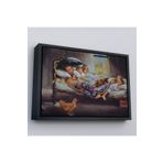 Harita Sepeti Siyah Çerçeveli Modern Soyut Geometri El Boyaması Güzel Yüz Kanvas Duvar Tablosu 40 X 55 Siyah Frm_5112