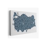 Harita Sepeti Türkiye Haritası Kanvas Tablo Il Ve Ilçeli Ayrıntılı Eğitici Dekoratif Tablo 3037 150 X 85 Karışık Hs-3037