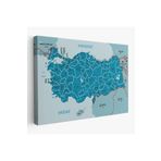 Harita Sepeti Türkiye Haritası Kanvas Tablo İl Ve İlçeli Ayrıntılı Eğitici Komşulu Tablo 3003 150 X 255 Karışık Hs-3003