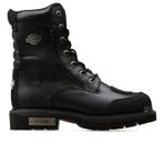 Harley Davidson 025M1005 Riddick Orta Topuk Casual Kauçuk Taban Bağcıklı ve Fermuarlı Siyah Erkek Bot