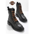 Harley Davidson Black Leather Kadın Bot & Bootie HD0777002303