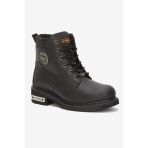 Harley Davidson Jim Hakiki Deri Bot 36-40 Black Yağlı Deri