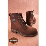Harley Davidson Jim Koyu Kahverengi Nubuk Kadın Bot
