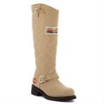 Harley Davidson Laconia/Hı/646 Kadın Bej Süet Çizme (025G0074-C32)
